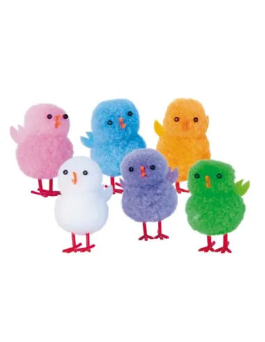 Pollito colores surtidos 3,5 cm Pascua (unidad)