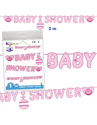 Guirnalda Baby Shower Rosa