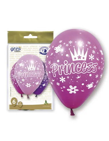 Set 6 globos Princess