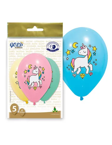 Set 5 globos Unicornio