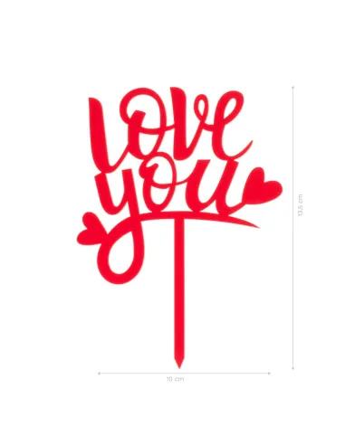 Topper para tarta Love You