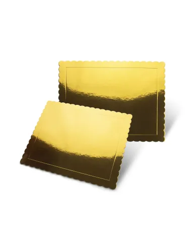 Base rectangular rígida dorada 40 x 30 cm
