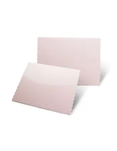 Base rectangular rígida rosa bebé 30 x 25 cm