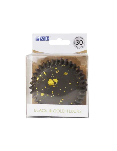 Cápsulas metalizadas Negras con motas doradas PME