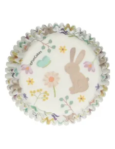 Cápsulas de papel Conejitos y flores Funcakes