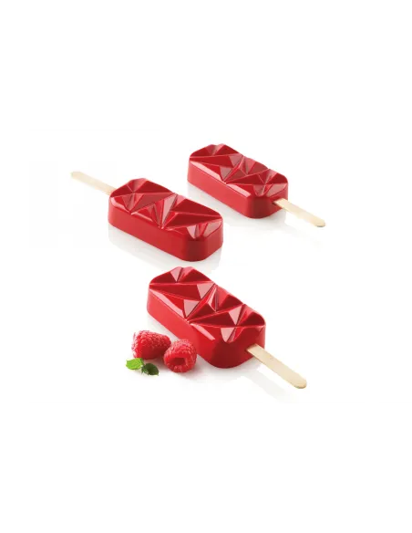 Moldes silicona y bandeja para 12 helados Gel11 Shock Silikomart