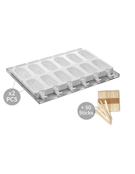 Moldes silicona y bandeja para 12 helados Gel11 Shock Silikomart