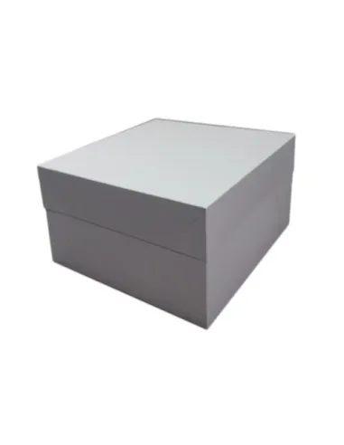 Caja blanca para tarta con tapa 45,7 x 45,7 x 15 cm