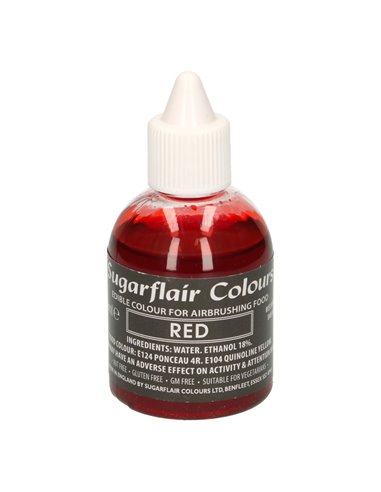 Colorante para aerógrafo Rojo 60 ml Sugarflair