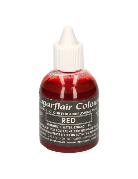 Colorante para aerógrafo Rojo 60 ml Sugarflair