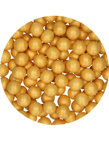 Perlas grandes de chocolate Oro Funcakes
