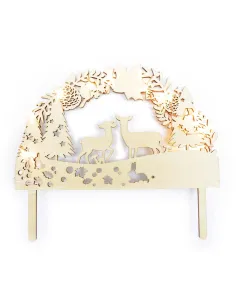 Topper de madera Navidad con luces LED 2