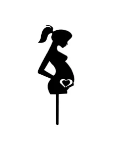 Topper para tarta Mujer embarazada