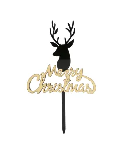 Topper para tarta Navidad Merry Christmas