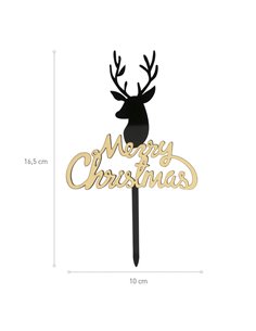 Topper para tarta Navidad Merry Christmas 2