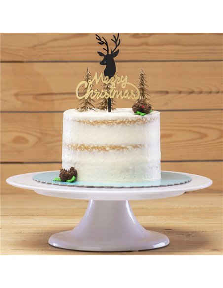 Topper para tarta Navidad Merry Christmas