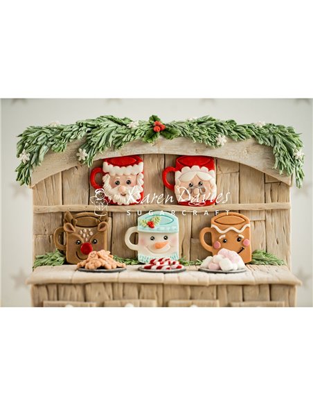 Molde silicona Tazas Navidad Karen Davies