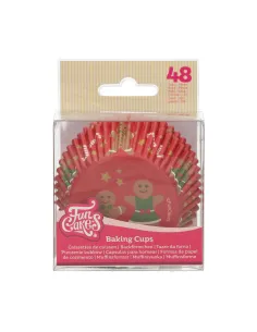 Cápsulas de papel muñeco de jengibre Navidad Funcakes 2