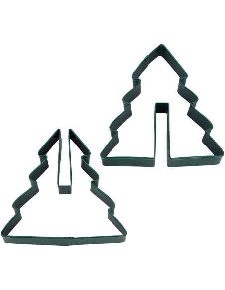 Set 2 cortadores galletas Árbol de Navidad 3D Wilton