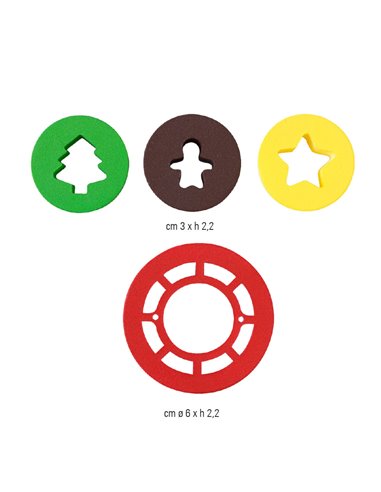 Set 4 cortadores galletas linzer Navidad Decora