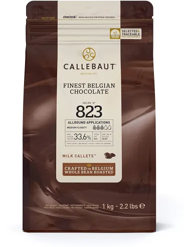 Chocolate con leche para fuente y cobertura 1 kg Callebaut