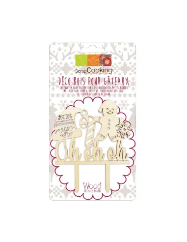 Topper de madera Oh Oh Oh Navidad Scrapcooking