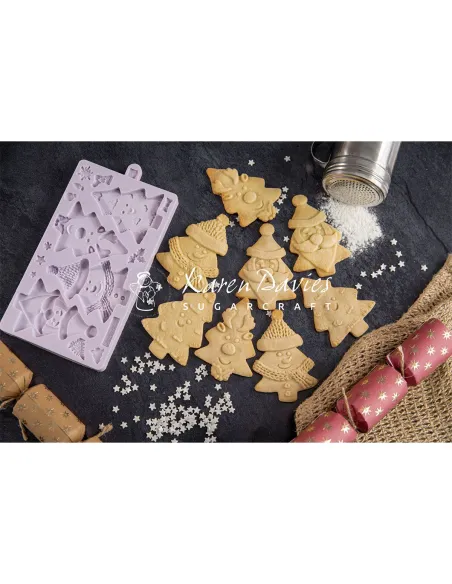Molde silicona Árboles de Navidad Karen Davies