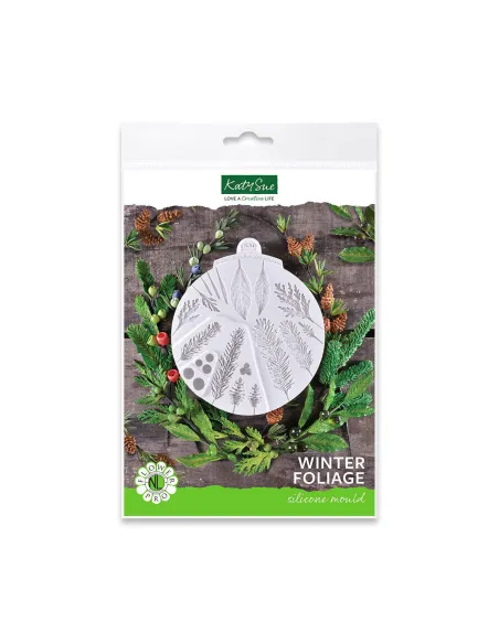 Molde silicona Hojas de invierno Katy Sue