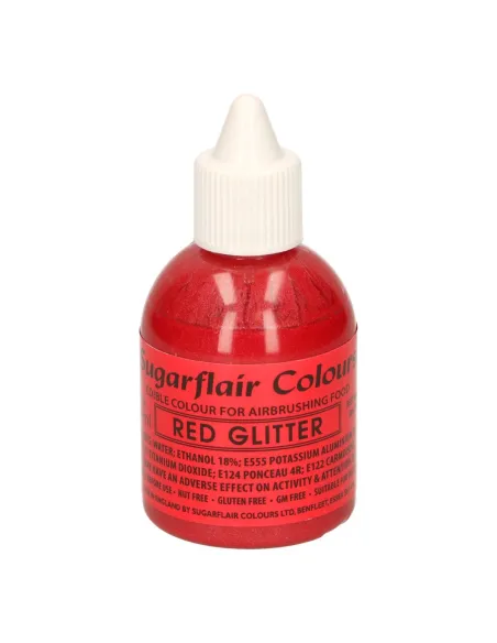 Colorante para aerógrafo Rojo metalizado 60 ml Sugarflair