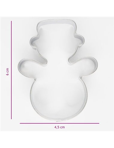 Cortador muñeco de nieve Navidad 6 cm