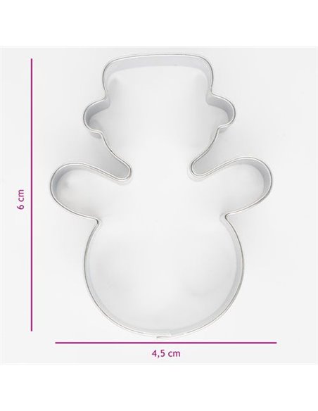 Cortador muñeco de nieve Navidad 6 cm