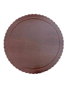Base redonda rígida Madera oscura 25 cm