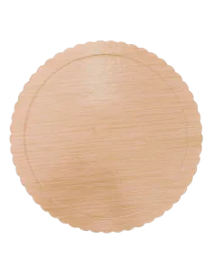 Base redonda rígida Madera clara 20 cm