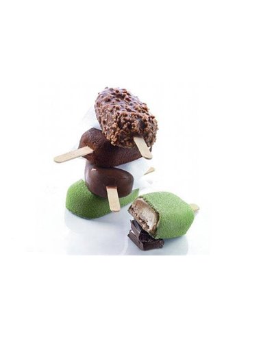 Moldes silicona 4 helados classic Silikomart