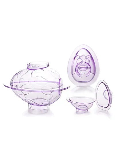 Set 3 moldes huevo de Pascua chocolate 3D Ibili