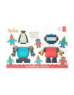 Set 4 cortadores (cabezas y cuerpos) Robot Decora 2
