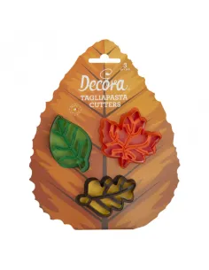 Set 3 cortadores Hojas de otoño Decora