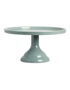 Stand para tartas ondulado Verde salvia 27,5 cm 2