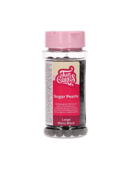 Perlas de azúcar negras 7 mm Funcakes