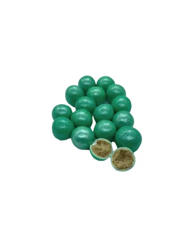 Maxi bolas verdes de chocolate blanco y caramelo 22 mm Azucren