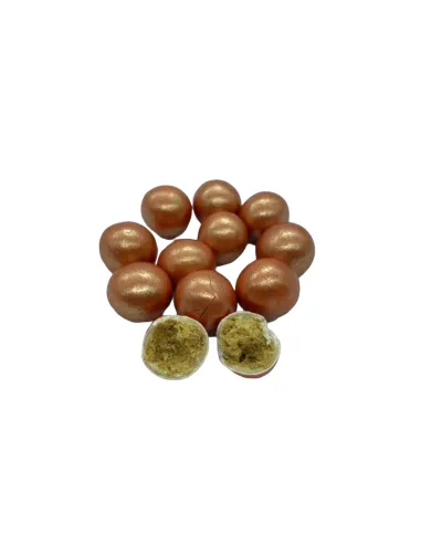 Maxi bolas bronce de chocolate blanco y caramelo 22 mm Azucren