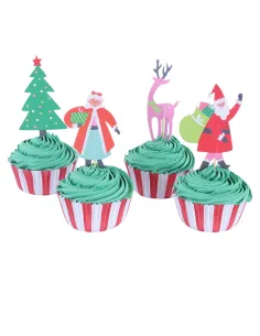Cápsulas y topper combo Papá Noel Navidad.-Cocina y Repostería