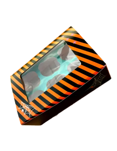 Caja 6 cupcakes con ventana Halloween Azucren