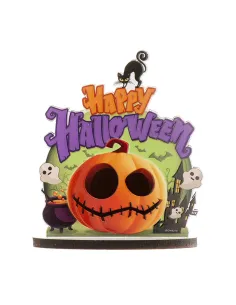 Topper con base para tarta Happy Halloween.-Cocina y Repostería