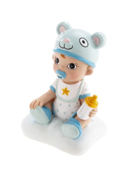 Figura bautizo niño con biberón.-Cocina y Repostería