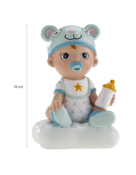 Figura bautizo niño con biberón.-Cocina y Repostería