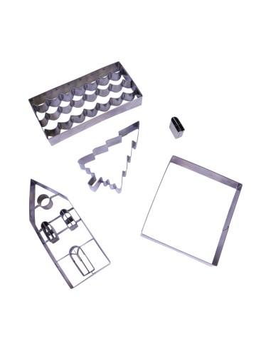 Set 5 cortadores casa de Jengibre 3D PME
