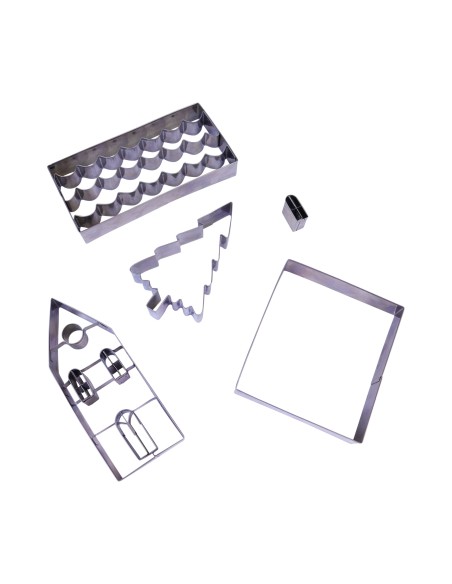 Set 5 cortadores casa de Jengibre 3D PME