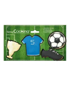 Set 4 cortadores de galletas Fútbol ScrapCooking