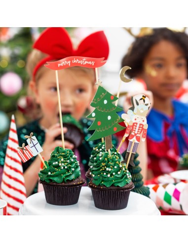 Set 6 toppers Cascanuesces Navidad PartyDeco